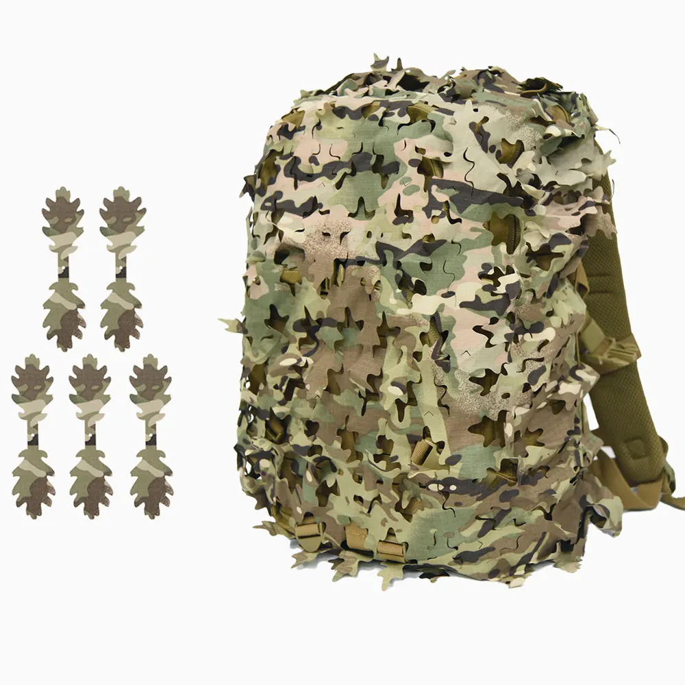 

Tactical Backpack Camouflage Cover Laser Cutting Tree CAMO Outdoor Hunting Gear Airsoft Cosplay Bag Cover 60L 80L AVA296