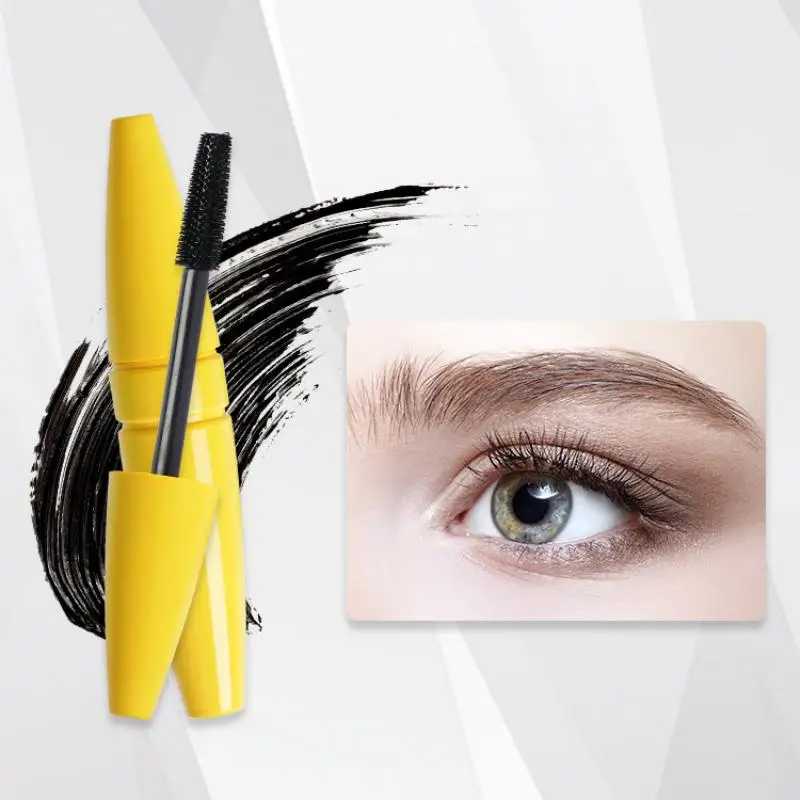 4D Mascara Waterproof Mascara Private Label trucco ciglia spessa Curling fibra di seta Mascara cosmetici all'ingrosso 20 pz/lotto