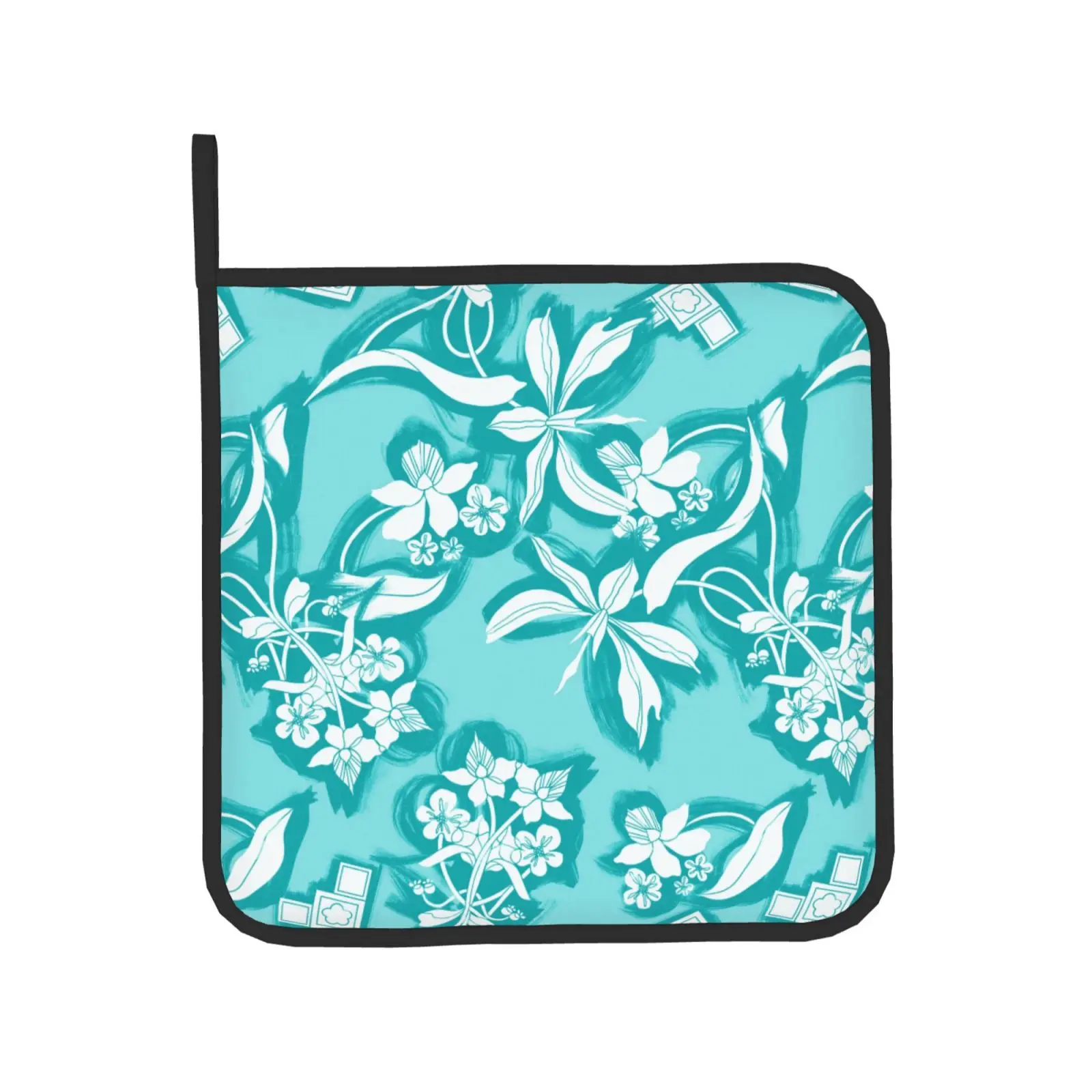 Oven Mitts and Pot Holders Set flowers Kitchen Mittens with Potholders Surface for Baking Cooking BBQ