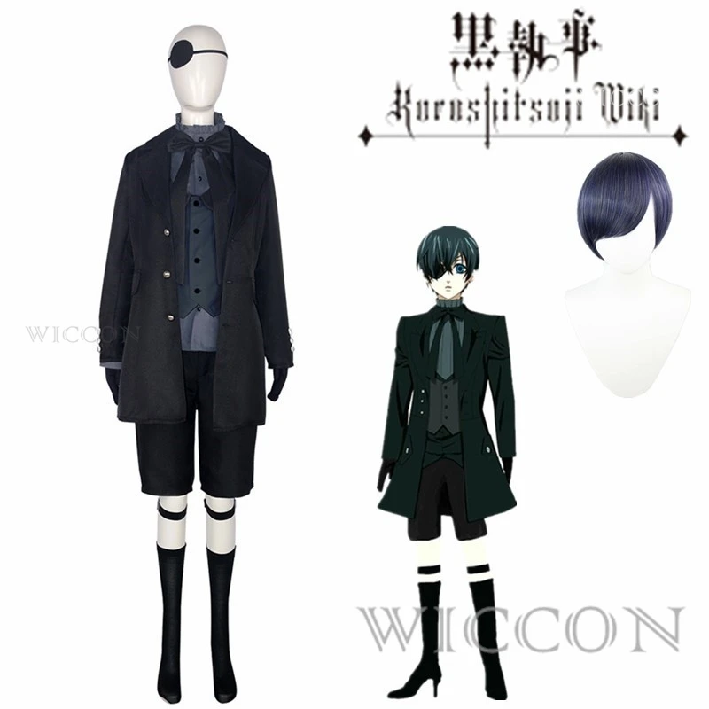 Black Butler Cosplay Ciel Phantomhive Cosplay Costume Sebasuchan Mikaerisu Costume Anime Alois Trancy Party Devil Uniform