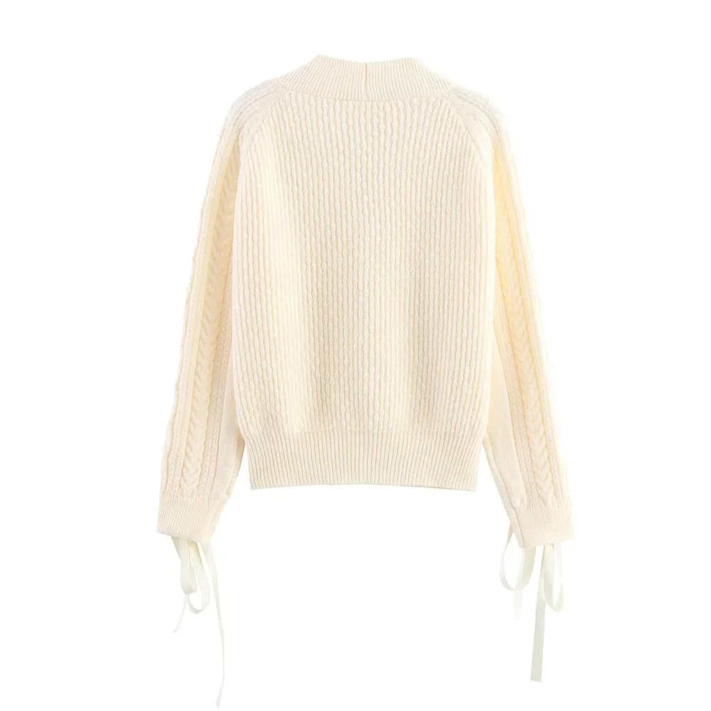 ロープネイルビーズニットセーター 新しい婦人服 欧米風 シンプルで多用途な着用感