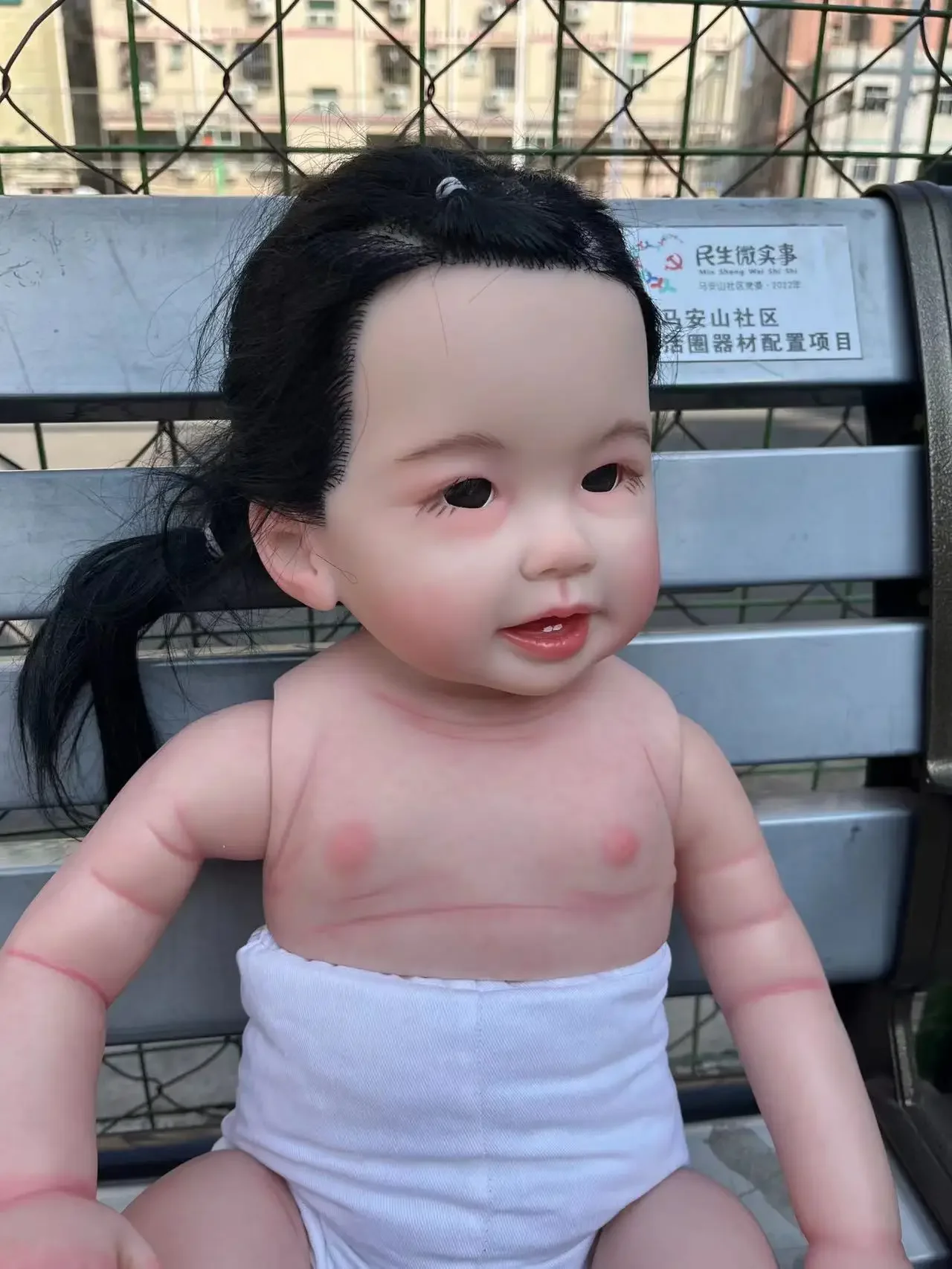 

St.Store Customized Supply 28inch Reborn Baby Teegan With Hand-Rooted Hair Painted Kit DIY Part Real Photos Christmas Gift