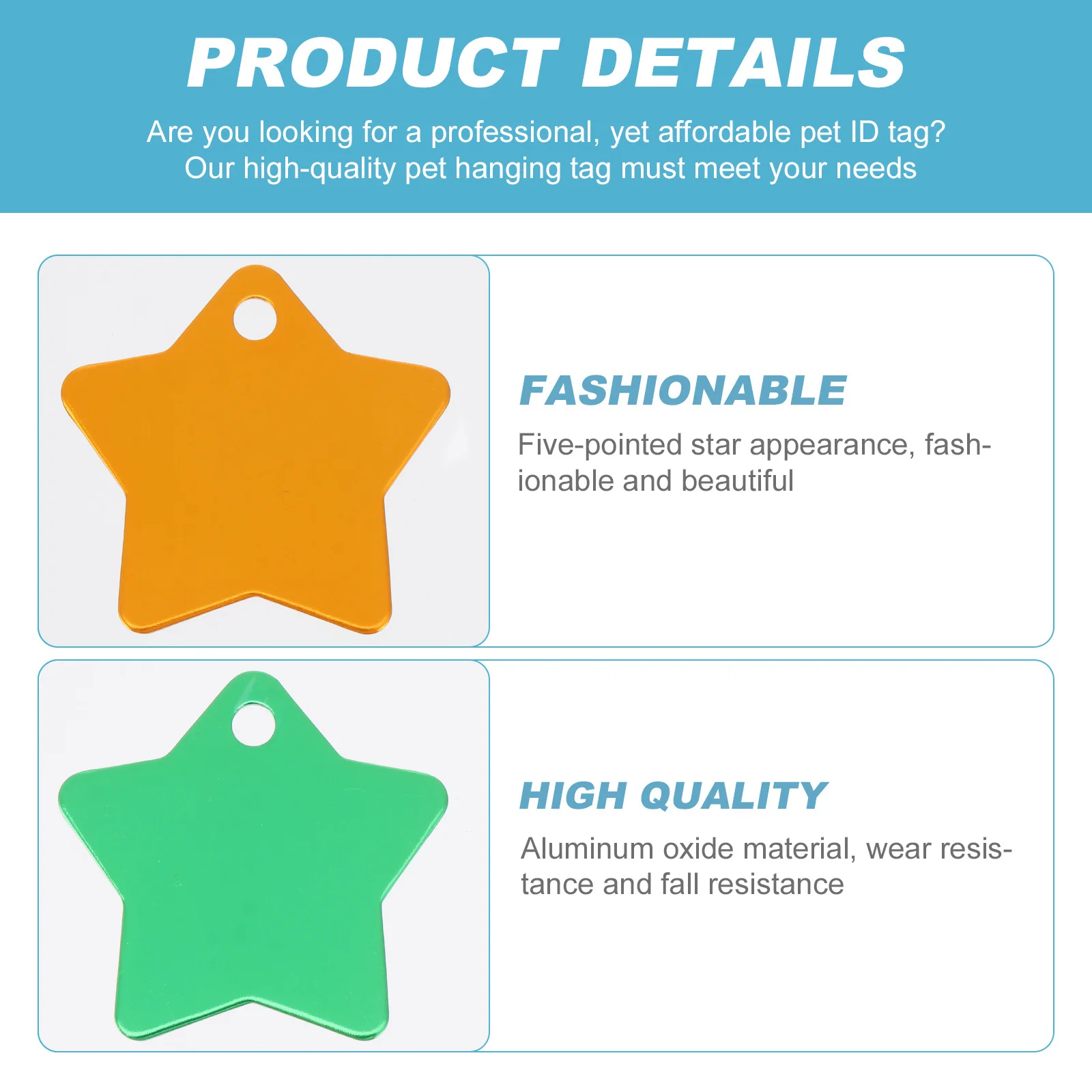 

10pcs Id Tags Star Shape Colorful Engraved Dog Id Tag Anti- For Dogs Cats Rabbits Pet Collar Decor Metal Pendant Pet