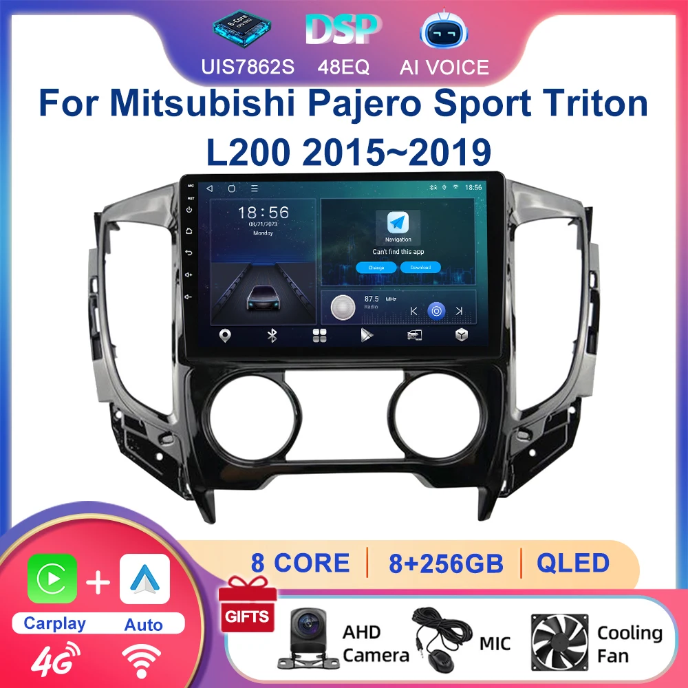 9 Inch Touch Screen Carplay Autoradio Android Radio Multimedia Player For Mitsubishi Pajero Sport Triton L200 2015~2018 2019