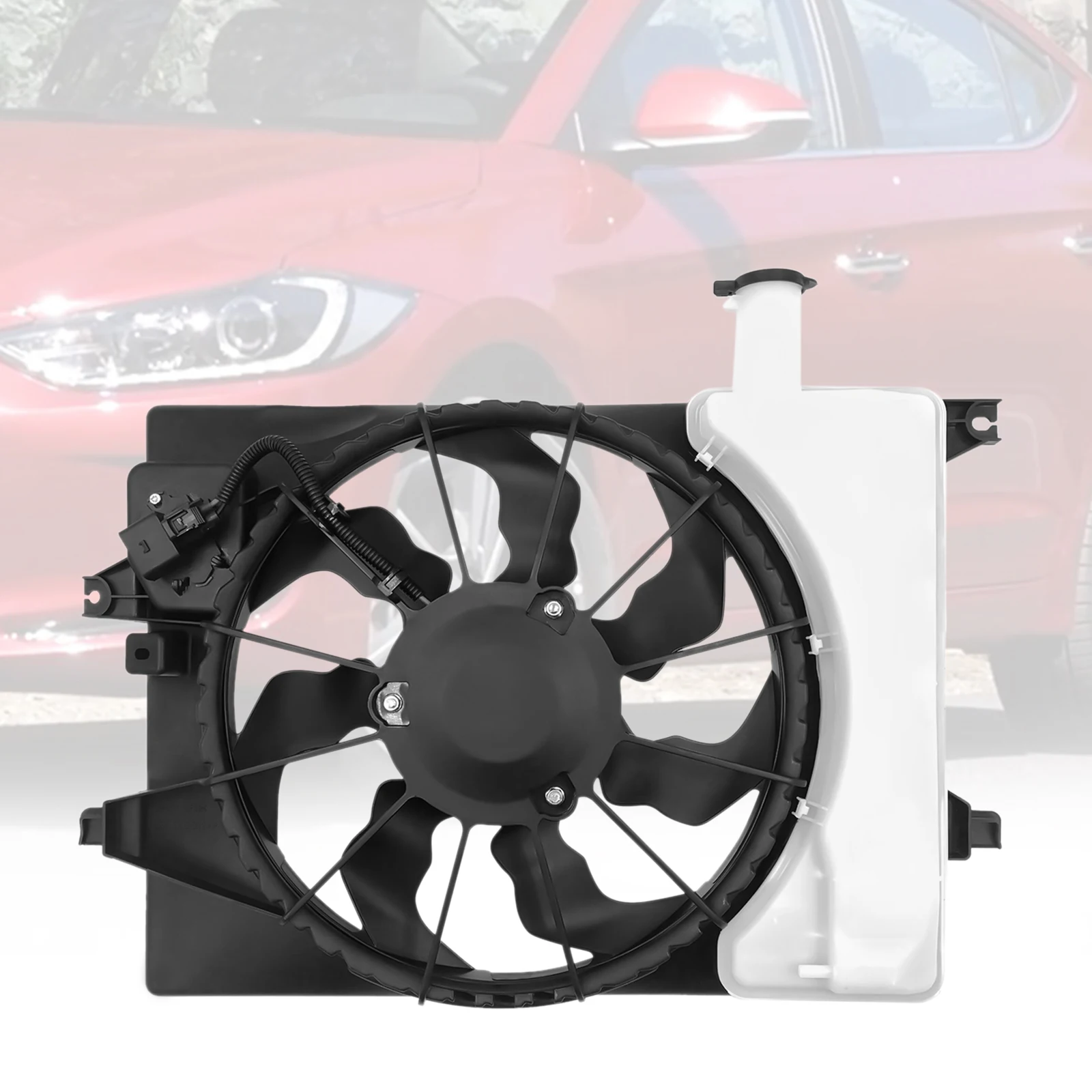 Radiator Car Cooling Fan Assembly 253803X500 for 2014-2016 Hyundai Elantra (Submodel: GL, GLS, L, Limited, SE, Sport)