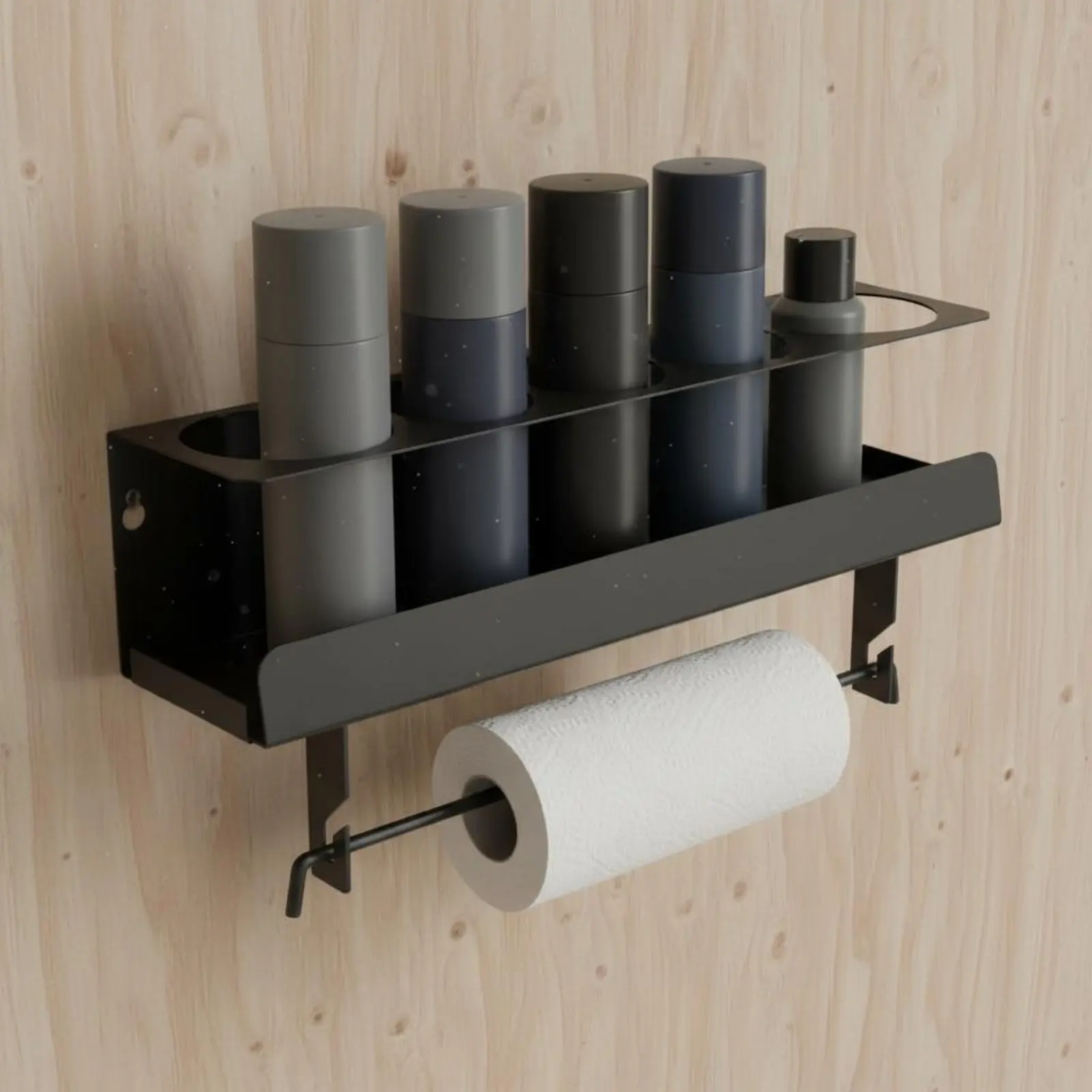 Spray Can Can Rack Quick Reach Design Spray Can Can Holder Paper Towel Holder Rack Easy to Install Garage Storage Shelf
