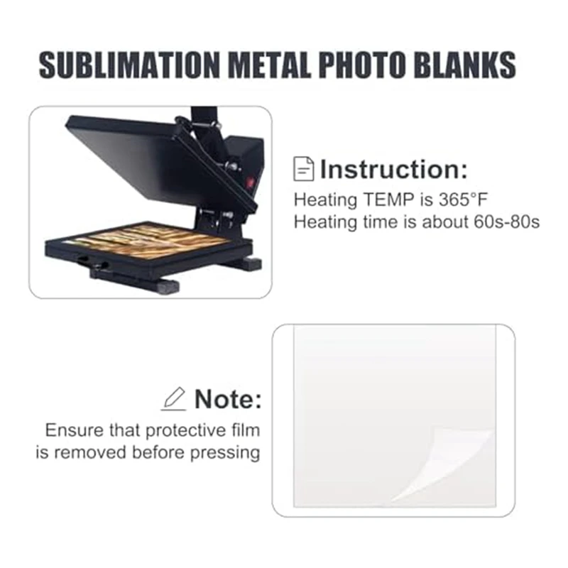 30 PCS Sublimated Aluminum Photo Blanks Heat Transfer Metal Photo Plates 0.45Mm For DIY Printing Bedroom