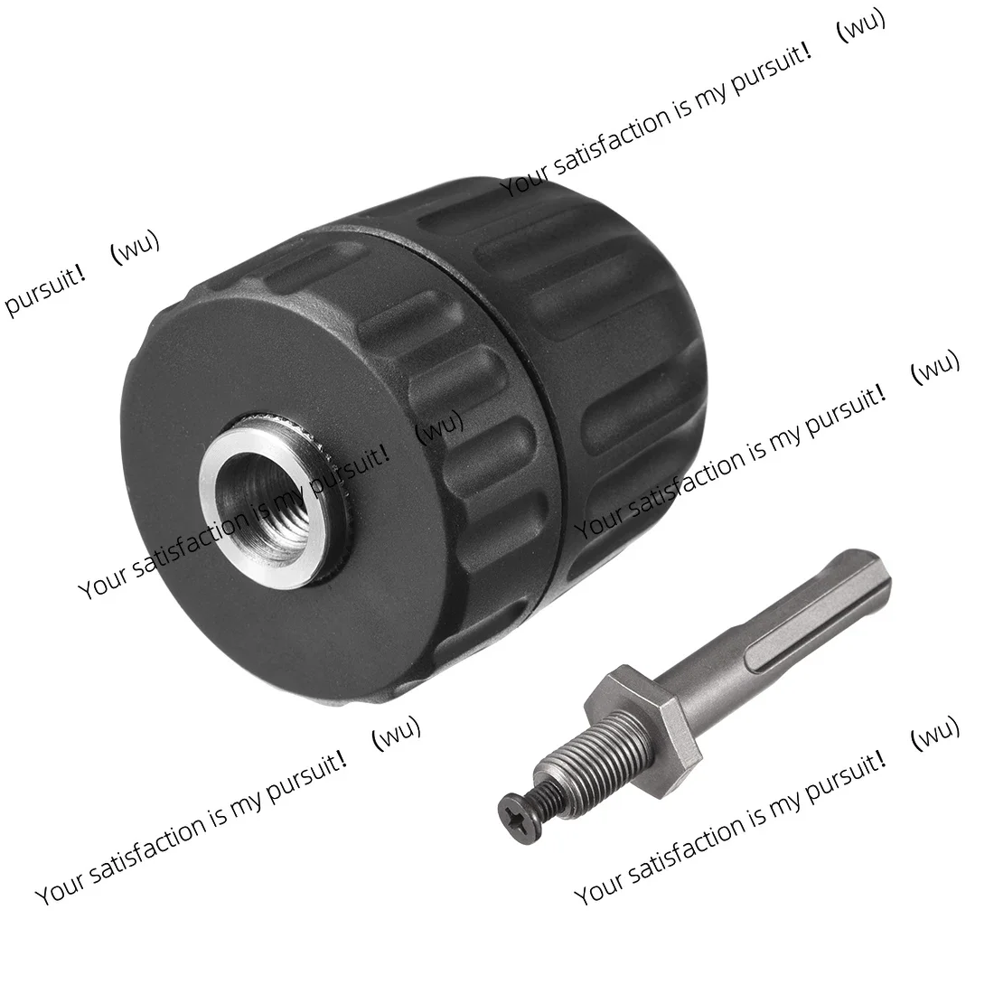 3 Jaw Drill Chuck 3/8inch 24UNF Keyless Chuck with SDS Plus Round Shank Adapter Tools for Impact Wrench Conversion Tool