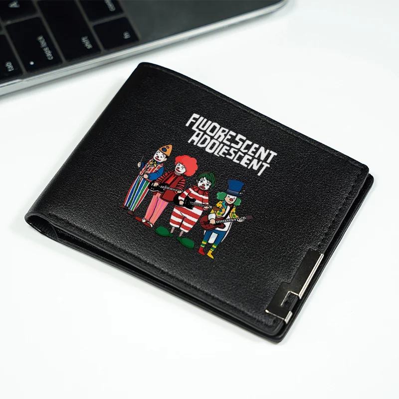 FLUORESCENCYJNY, MŁODZIEŻOWY, MĘSKI, MINIMALISTYCZNY PORTFEL PU Z WYDRUKIEM PASKA, LEPKI, TRWAŁY, W STYLU BIZNESOWYM, AKCESORIUM DO CODZIENNEGO UŻYTKU
