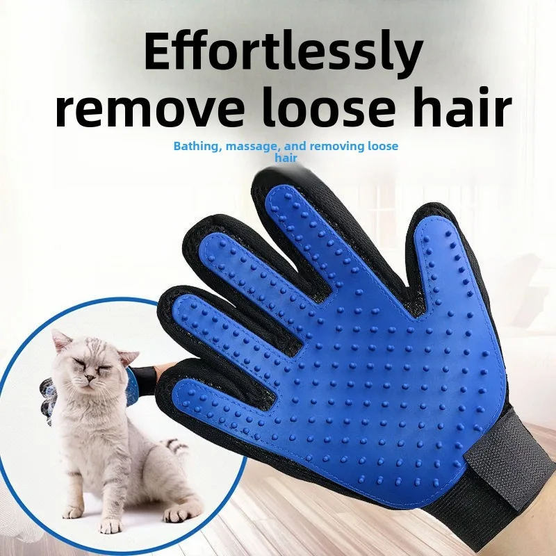 

Silicone Pet Grooming Gloves Cats Hair Brush and Comb Gloves to Bathe Dogs Cleaning Hair Removal for Dog Animal Use Supplies