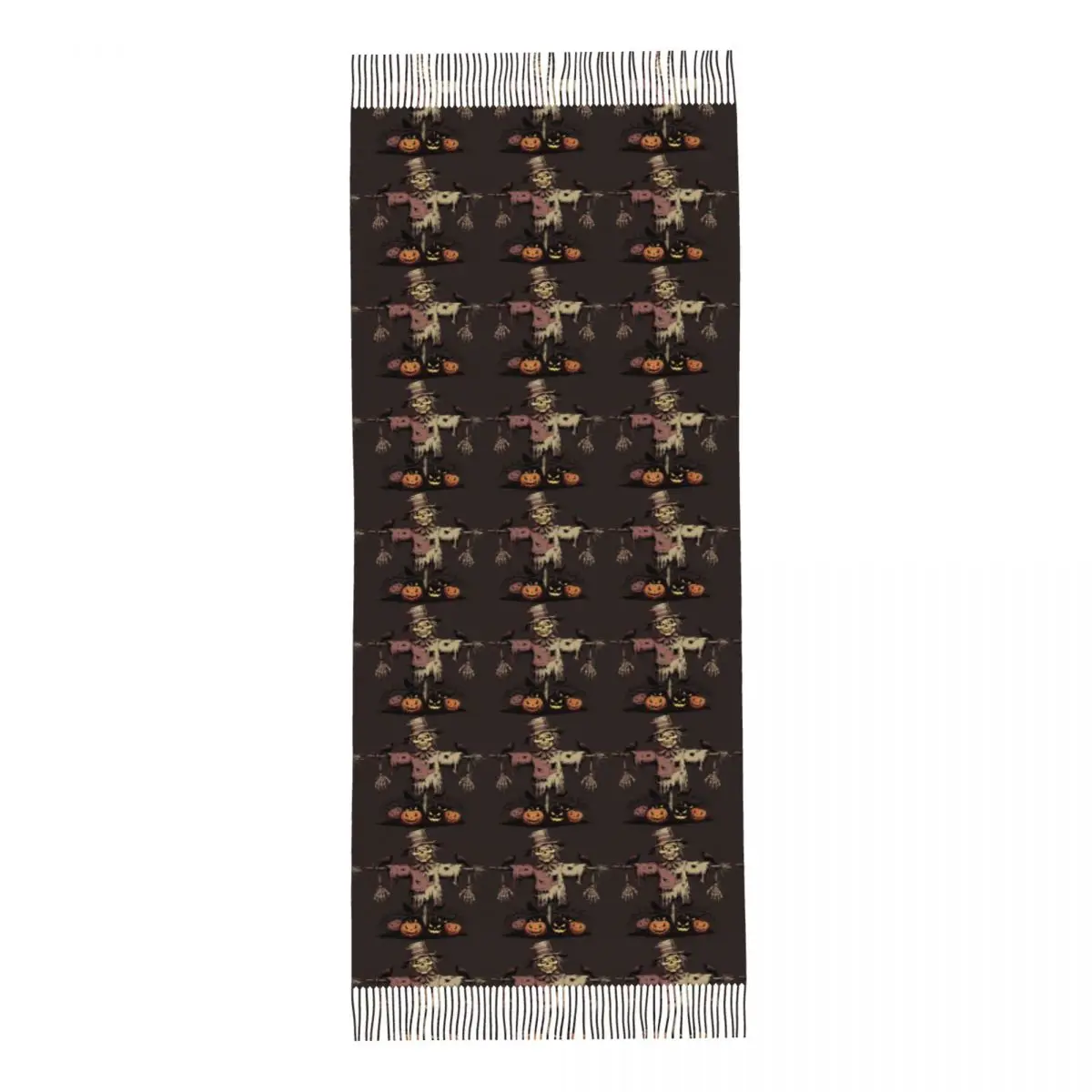 Halloween Pumpkin Scarecrow Scarf Tassel Scarves Women Soft Warm Shawls and Wraps Large Fall Winter Shawl Wrap