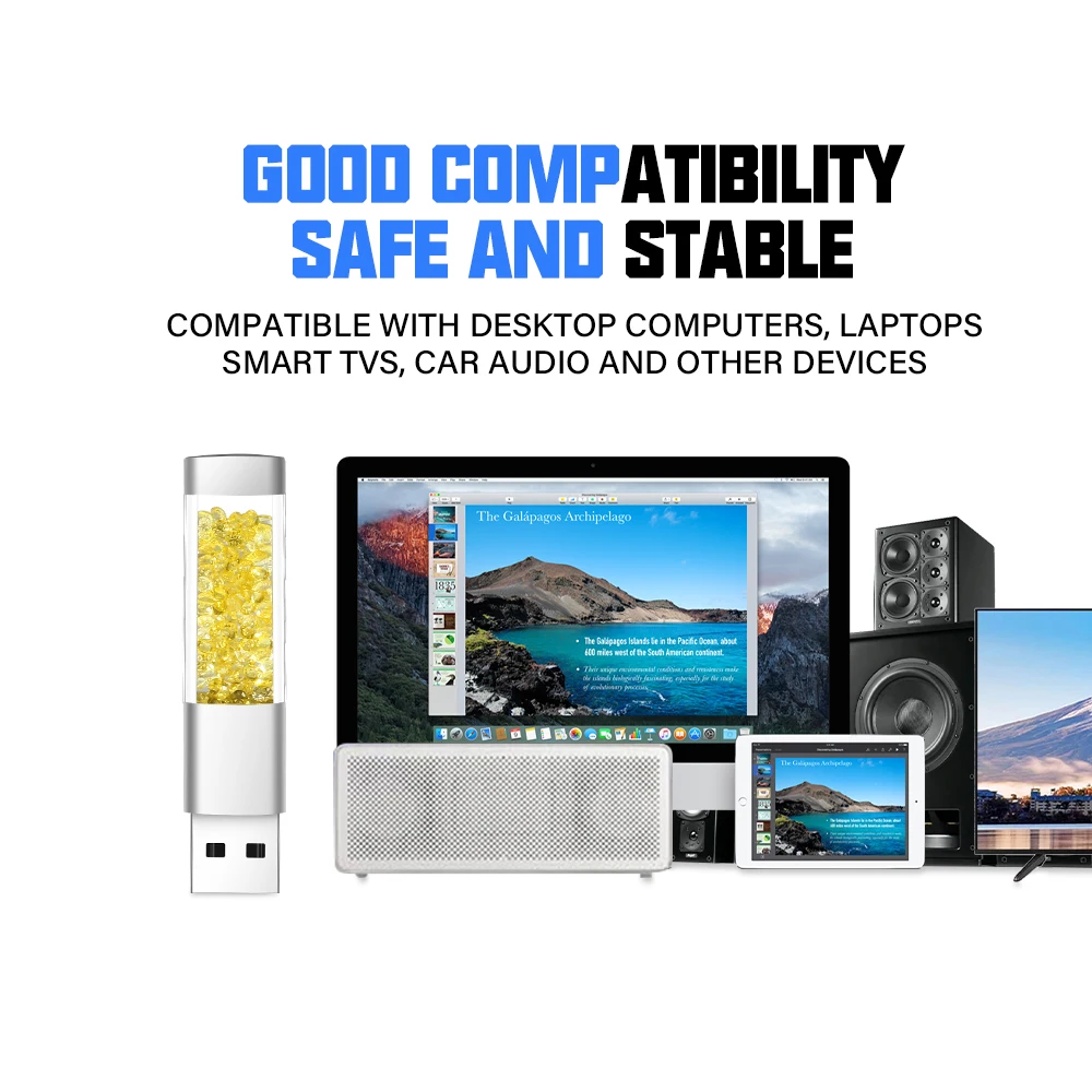 Brand New Crystal USB Flash Drives 128GB USB 2.0 Memory Flash Stick U Disk Pendrive 4GB 16GB 32GB 64GB U disk Creative Gift