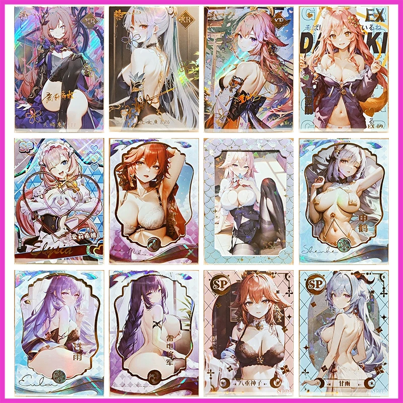 Anime Goddess Story Rare XR EX SP SZP CP SPR lamina di rifrazione Elysia Ningguang giocattoli per ragazzo carta da collezione regalo di compleanno