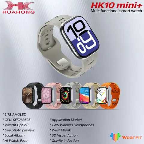HK10 미니 + AMOLED 스마트 시계 1GB ROM NFC 블루투스 남성 41mm 로컬 음악 녹음 Smartwatch Sersies 10 앨범 동기화 여성 2025