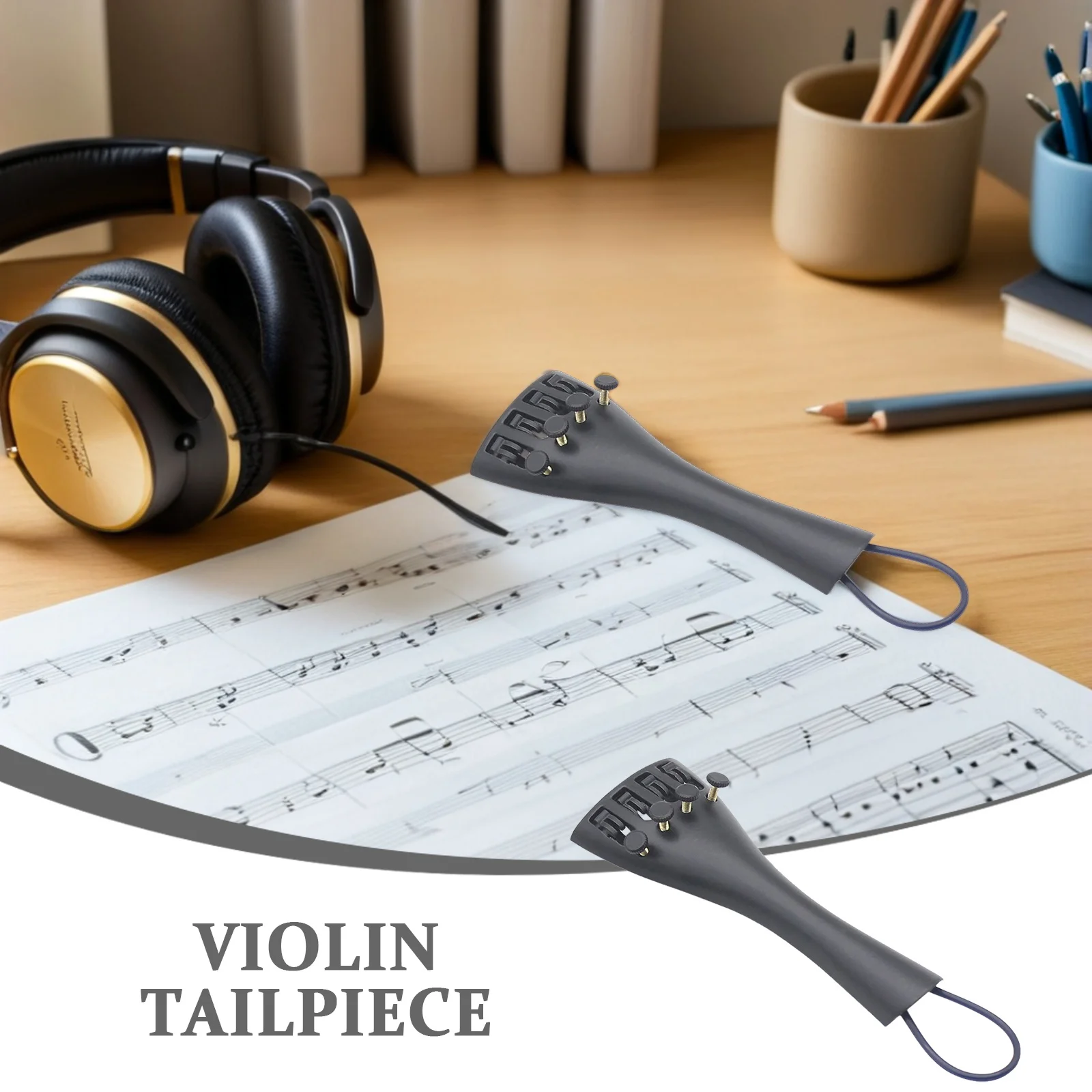 

Tailpiece For 4/4 Violin With Fine Tuners Included Tailgut Replacement Repair Use Violin Accessories Instrument Parts