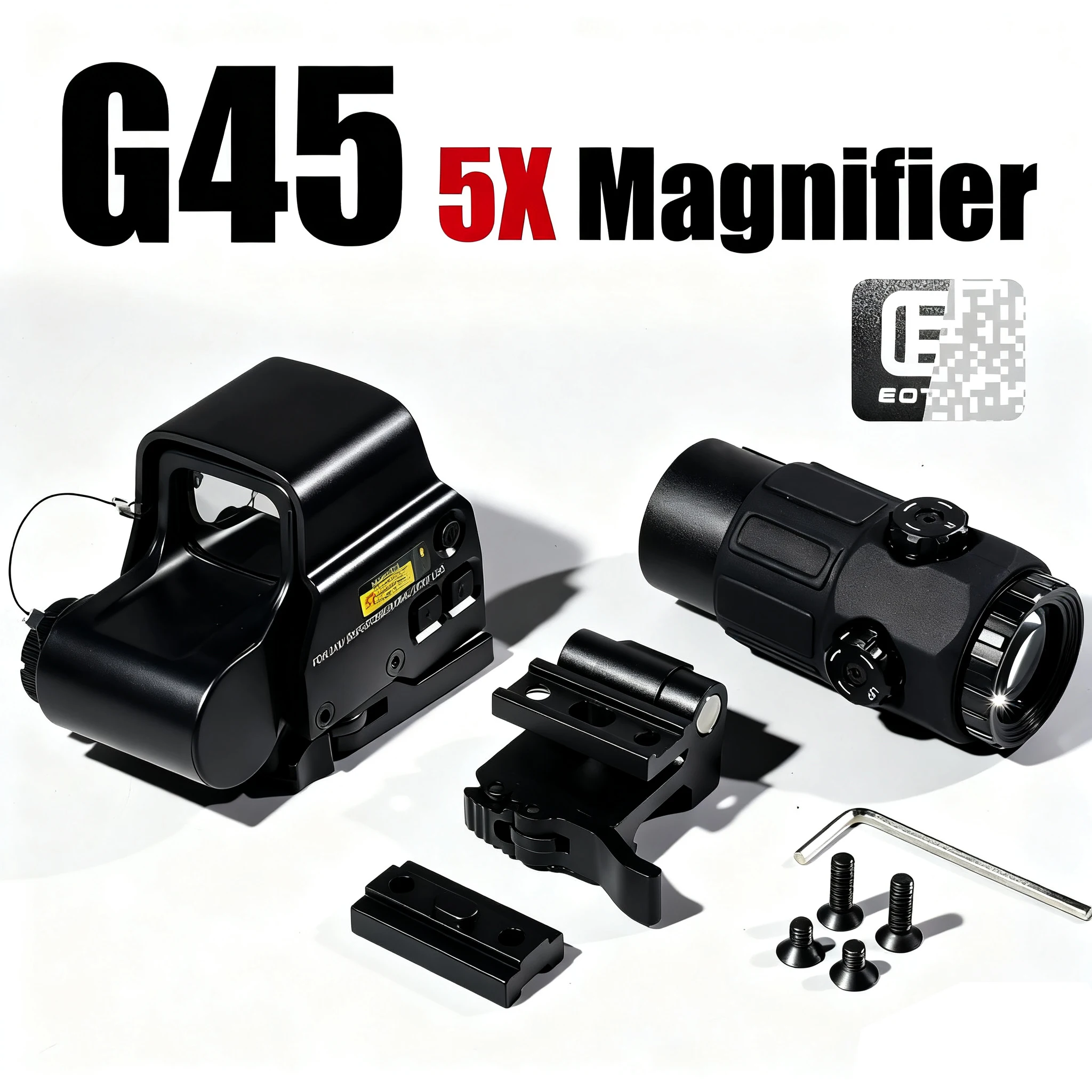 Hot Sale E*t*ch 558 Holographic Red/green Dot Sight and 3X/5X Magnifier Kit Hunting Gear Collimator W/Original Markings