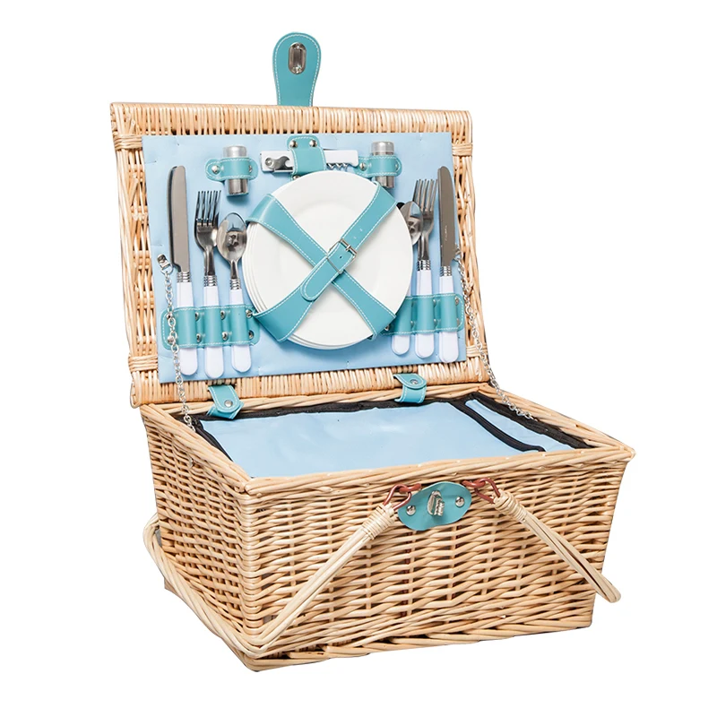 

Rattan Picnic Basket Hand-held Picnic Receiving Basket Shopping Basket Food Basket Outdoor Picnic Box