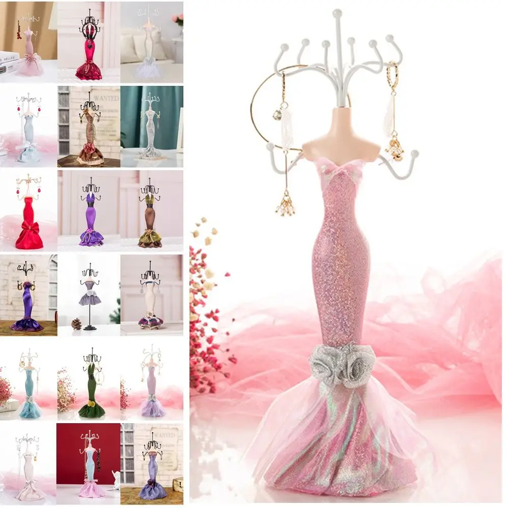

Organizer Rack Necklace Mannequin Display Stand Ring Princess Earrings Stand Holder Display Luxury Flower