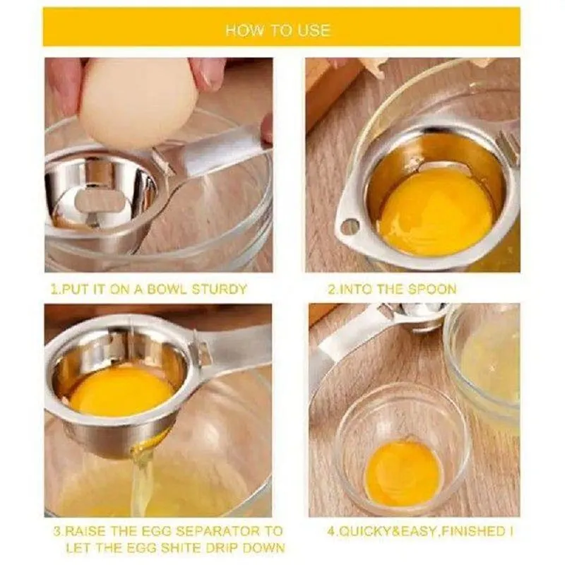 

Plastic Egg Yolk Separator Convenient Household Kitchen Tool Easy to Use Portable No Brand Name Available