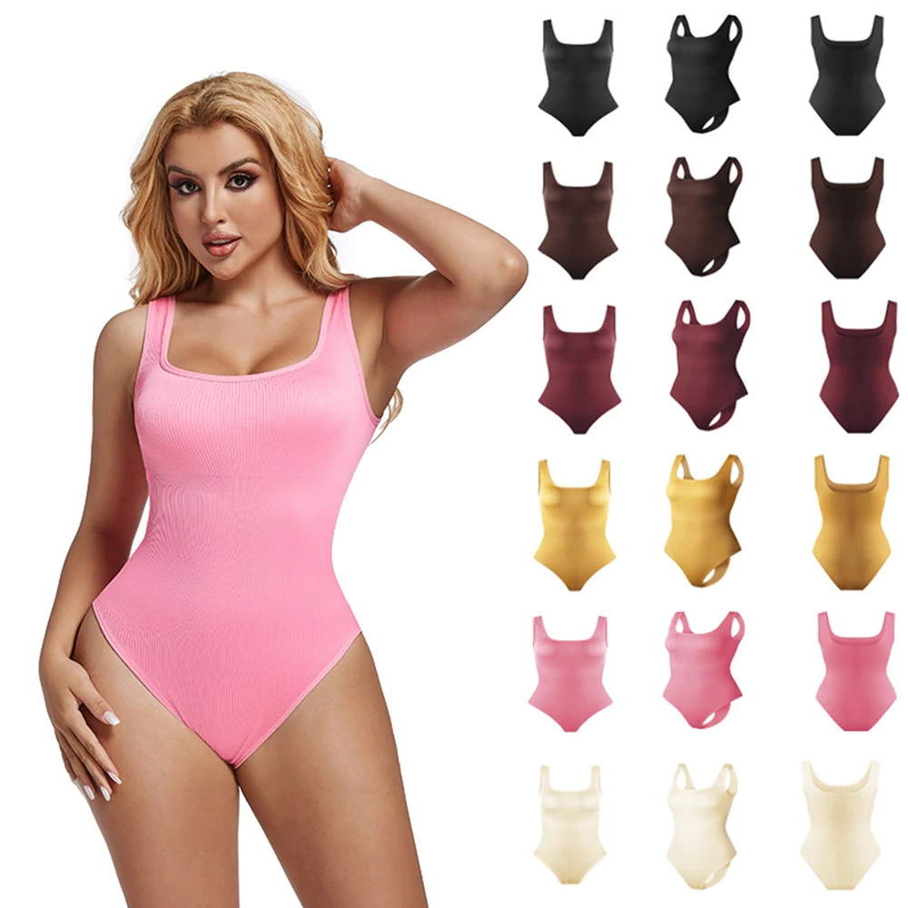 

Women Shapewear Stree Jumpsuit for Tummy Control Thick Shoulder Strap Body Shaper Bodysuit