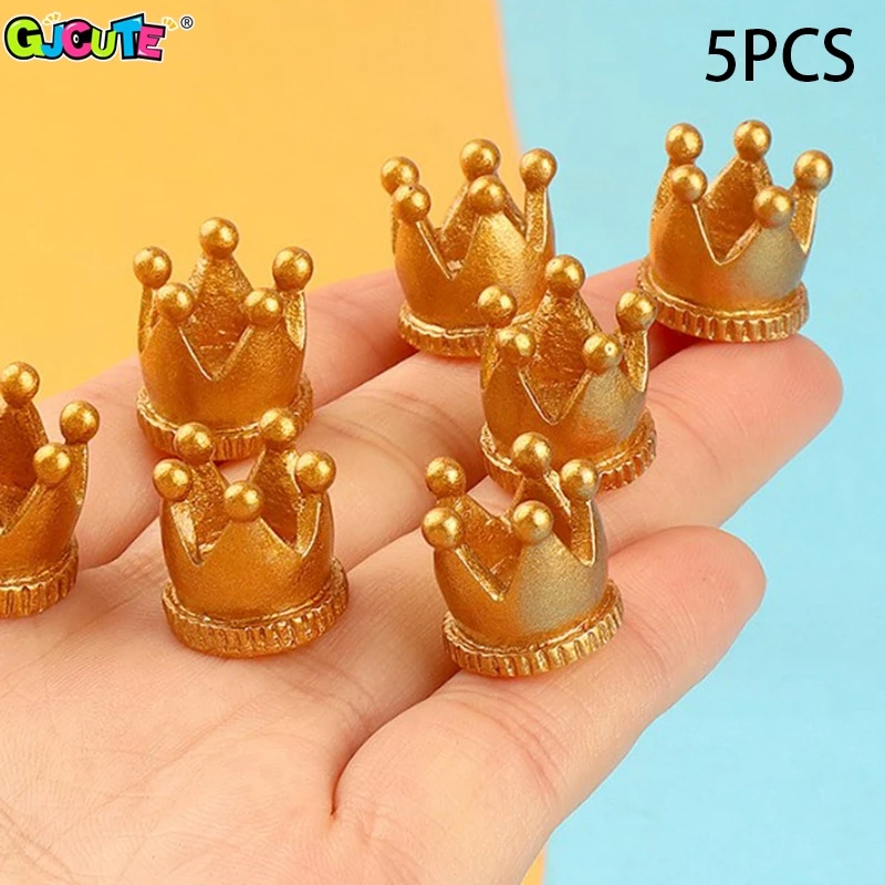 

5Pcs/lot Crown Model Toys Princess Tiara Doll Headwear Baby Shower Birthday Wedding Party Cake Decoration Dollhouse Accessories