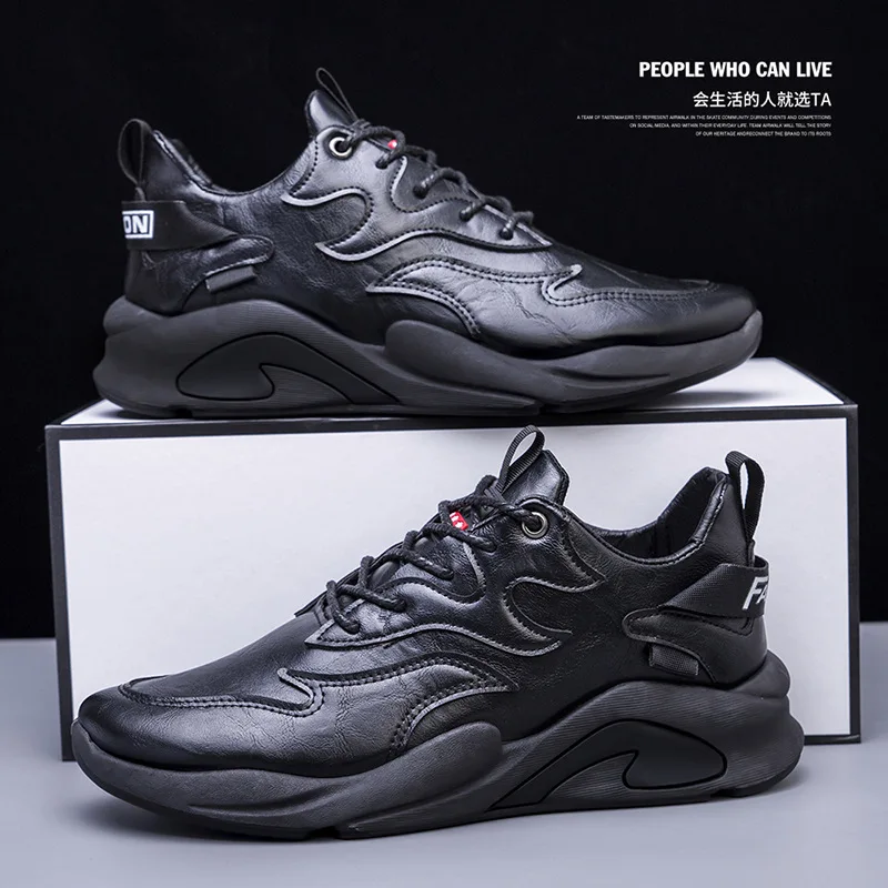 남성용 부드러운 밑창 캐주얼 운동화, 한국 패션 러닝화, 용수철 2023 신상