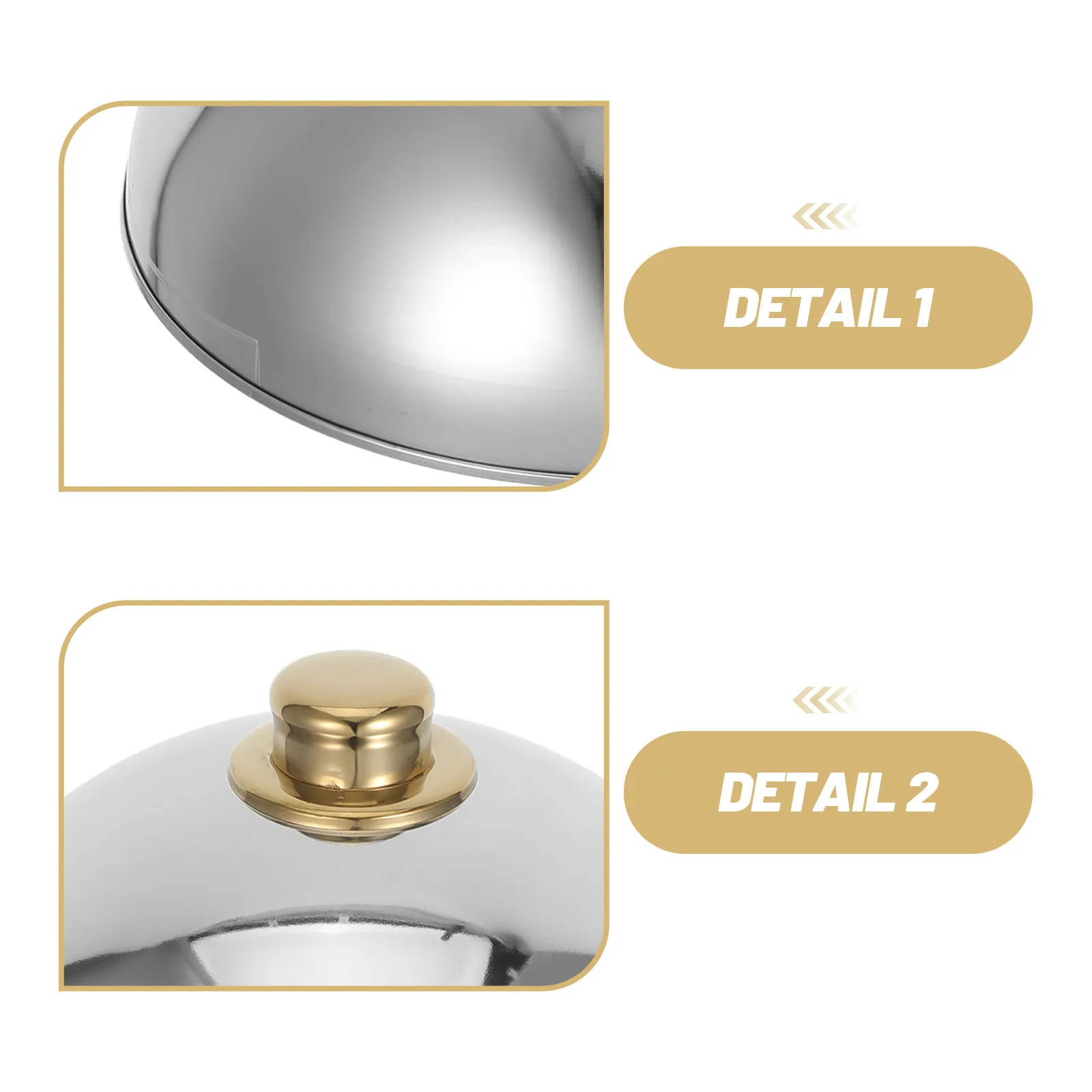 Stainless Steel Food Cover Dome Lid for Home Restaurant Hotel Use 10 Inch Round Heat Retaining Dust Fly Proof Dish Protector