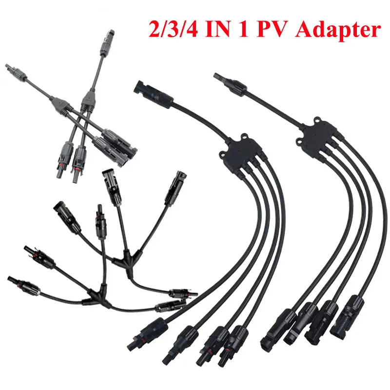 

1/5/20/100Set Male Female Plug Waterproof 3 4 5 Way Y-Type 1 In 2/3/4 Out Solar Kits System PV Solar Connector Photovoltaic
