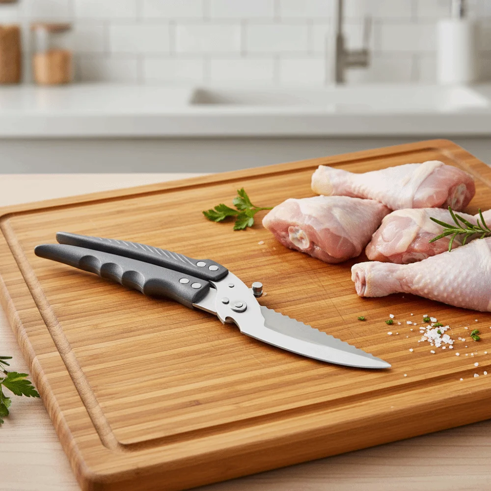 

Stainless Steel Detachable Kitchen Scissor High-hardness Heavy-duty Chicken Bone Scissor Non-slip Handle Bottle Opener Fish