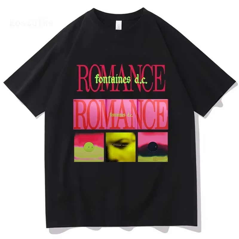 Camiseta Streetwear Fontaines D.C. Romance, para Hombre y Mujer, Harajuku, Unisex, Algodón, Overzised, Casual 6