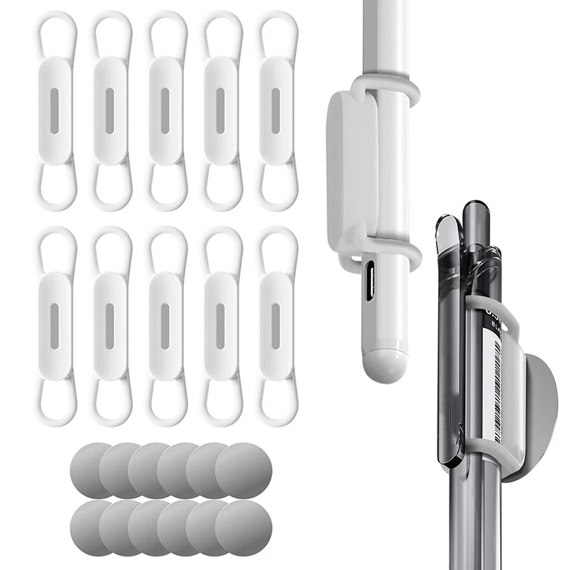 2/4/6pcs Magnetic Multifunction Silicone Adjustable Pen Stand Tablet Fixed Touch Pen Clip For Shool Office Accessories Organizer