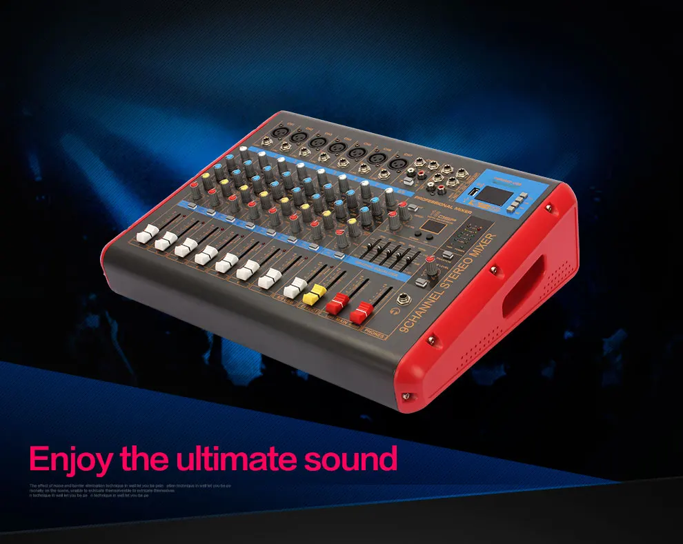 8 CH  Mixer Console Audio Power Mixer Professional Amplifier KTV Best Sound Mixer Console