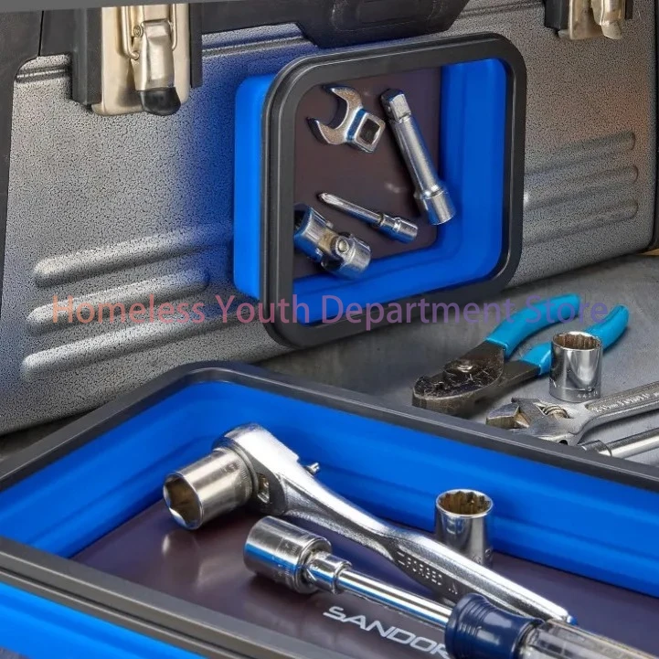 3Pcs Collapsible Magnetic Parts Tray Set 3 Size Silicone Foldable Magnetic Tool Tray Screw Storage Tray Magnetic organizer Tool