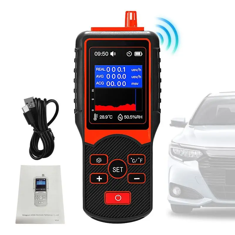 Medidor de radiação nuclear com luz de fundo Detector Emf portátil Display LCD Monitor de radiação Beta, Gamma, Ray