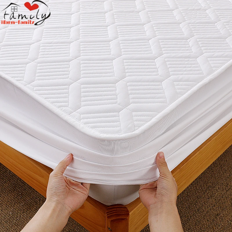 1pc Mattress Cover Thick Quilted Fitted Bed Sheet Printed Bedding Sheet for Adults Cover Non-slip Sheet (Need Order Pillowcases)