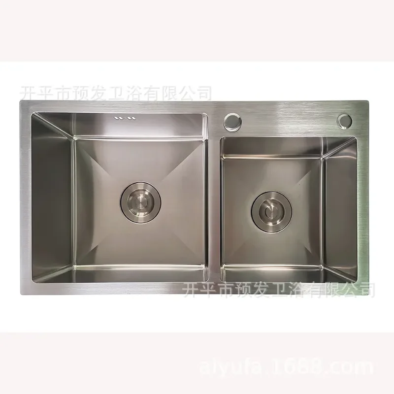 for Factory Direct Sales Kitchen Household 304 Stainless Steel Handmade Double Sink Thickened Kitchen Sink Vegetable Sink