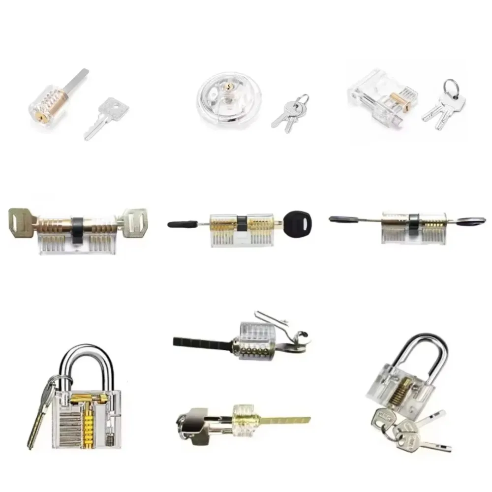 2026 New Locksmith Beginners Transparent Locks Visible Practice View Padlock Hasps Training Skill