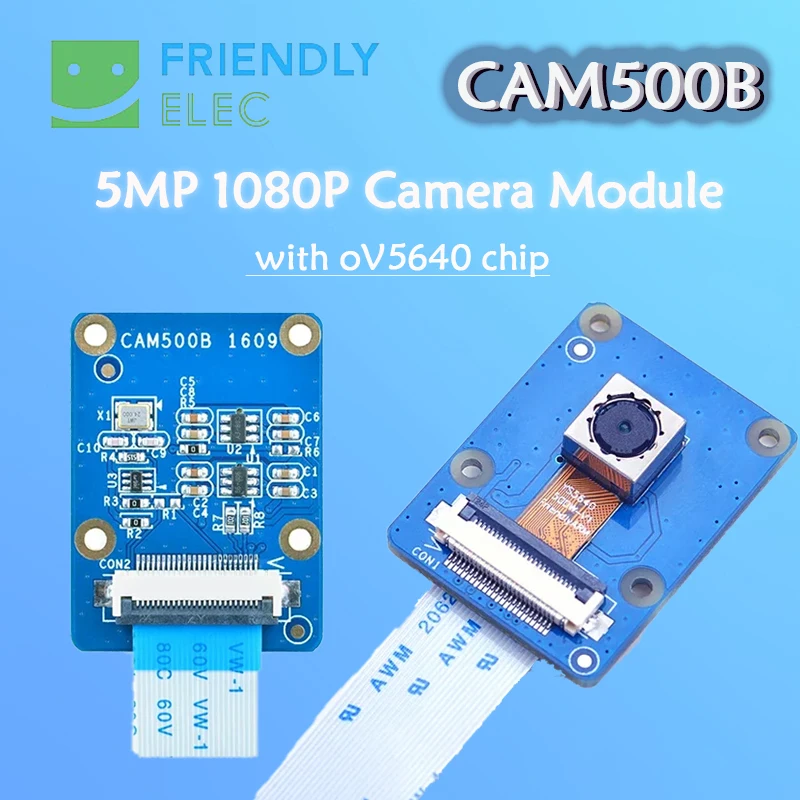 

CAM500B 5MP 1080P Camera Module with OV5640 Chip, High Definition,2592x1944, 720P, 24pin FPC, support AFC AWB AEC etc,