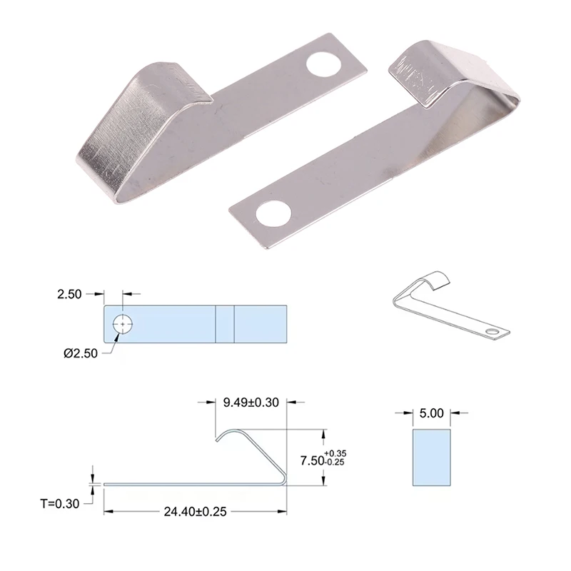 5/10Pcs Metal 9V Ba…