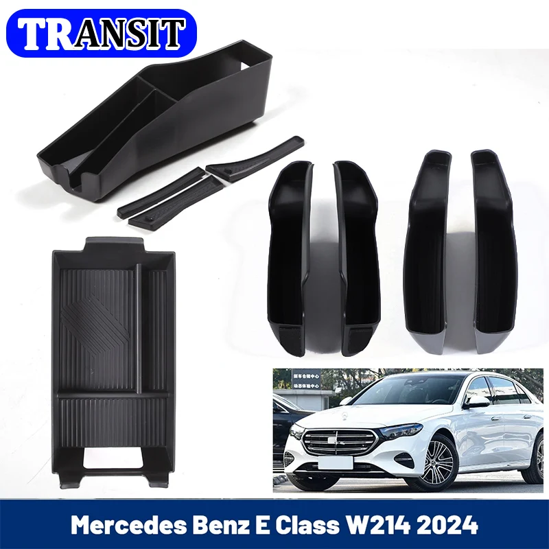

Car Armrest Storage Box For Mercedes-Benz E-Class W214 2024-2026 Center Console Container Organizer Tray Interior Accessories