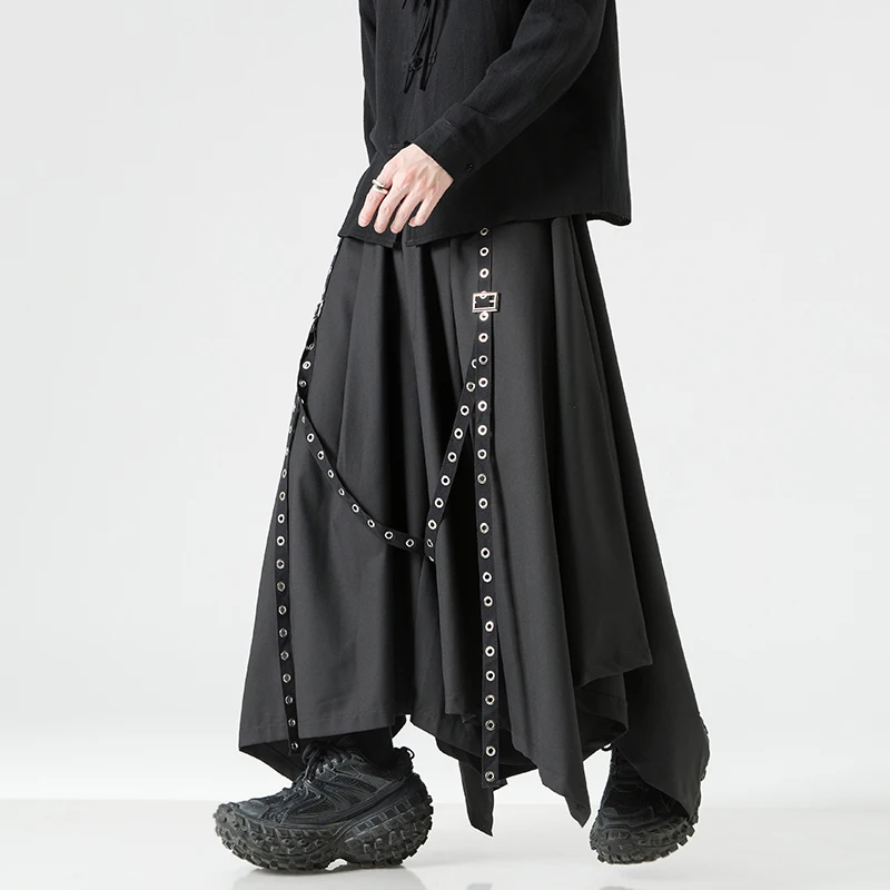 

Streetwear Men Harem Pants Ribbon New Male Wide Leg Trousers Harajuku Style Jogging Pants Women Fashion Large Size 5XL