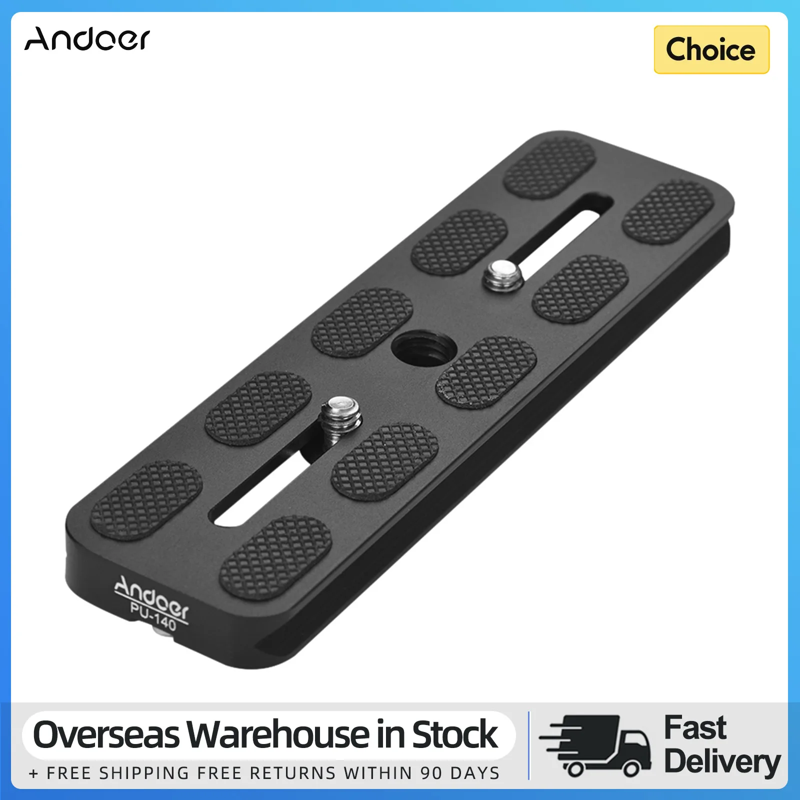 Andoer PU-140 140mm Quick Release Plate for Arca Swiss Tripod Head for Arca Swiss Standard Quick Release Plate Clamp