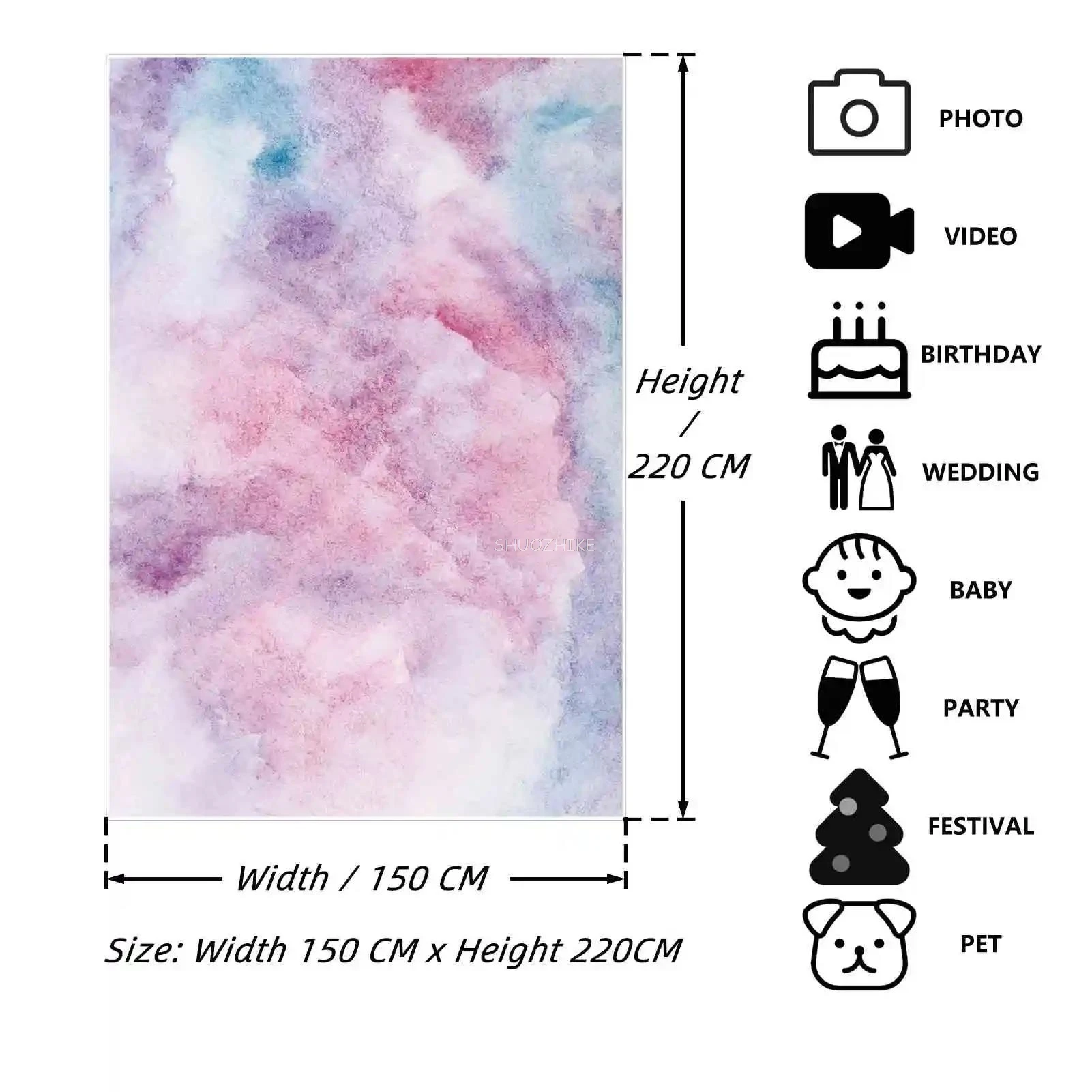 Sfondo per studio fotografico vintage Tie Dye Texture di carta astratta Sfondo da parete per foto Puntelli per riprese di maternità per neonati