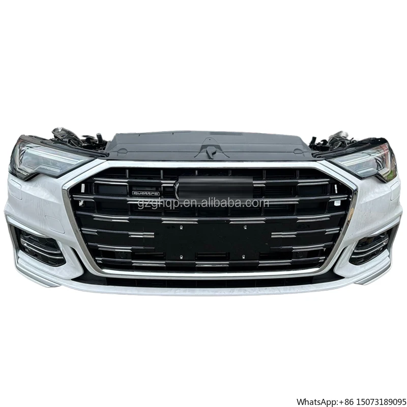 

Высококачественный комплект решетки переднего бампера автомобиля в сборе с системой охлаждения для A6L C8 2023-2025, белый бампер