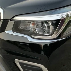 Chrome Head Light Headlight Trims Eyebrow Cover Accessories For Subaru Forester SK 2019 2020 2021