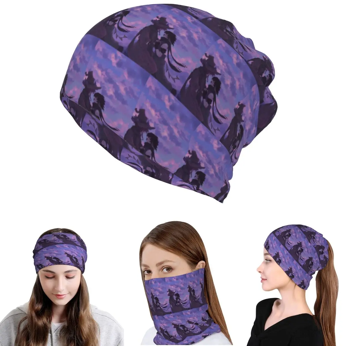Azuretime Anime Azure Two Time Forsaken Bandana Halstuch Wickelschal Warme Kopfbedeckung Mütze für Männer Frauen Erwachsene Ganzjährig