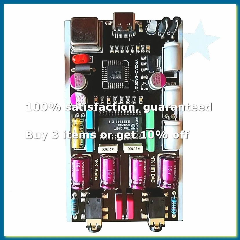 PCM2706DAC TDA1305 Decoder Amp I2S to 3.5mm Output USB Amp USBDAC Decoder G2-009-DT30