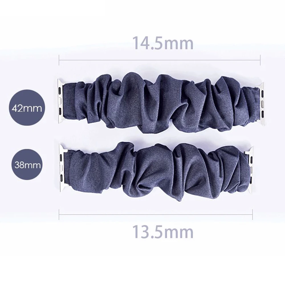 Scrunchie Strap for Apple watch band 44/40/49/45/41/38/42mm Women stretch belt correa bracelet iwatch series 7 8 ultra 6 se 5 3