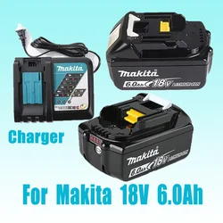 100% Original Makita Rechargeable Power Tool Battery, Replaceable LED Lithium-ion, 5.0 Ah 18V LXT BL1860B BL1860BL1850 BL1830