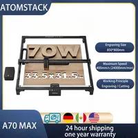 ATOMSTACK A70 MAX 70W Autofocus Metal Acrylic Wood Cutting Engraving Machine 850*800mm Working Area Desktop CNC Laser Engraver